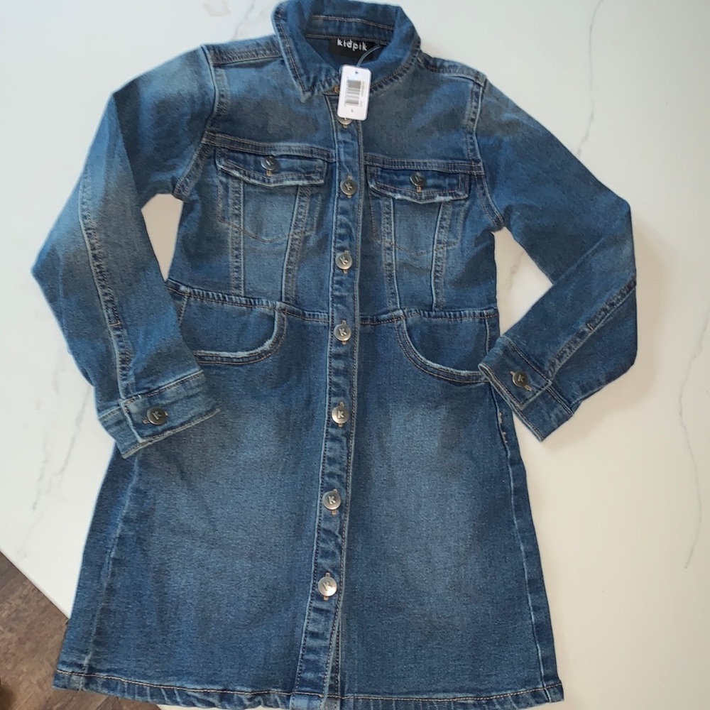 NWT KIDPIK JEAN DRESS SIZE 6 Girls